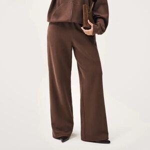 maebe Daily Errands Wide Leg Joggers - Washed Mocha XXL